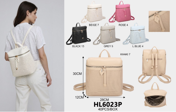 Plecak damskie Roz Standard Mix Kolor Paszka 6 szt 1